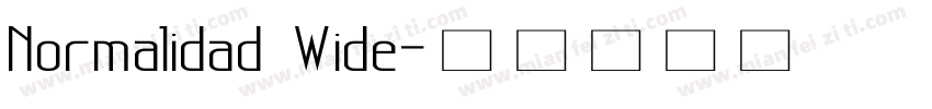 Normalidad Wide字体转换